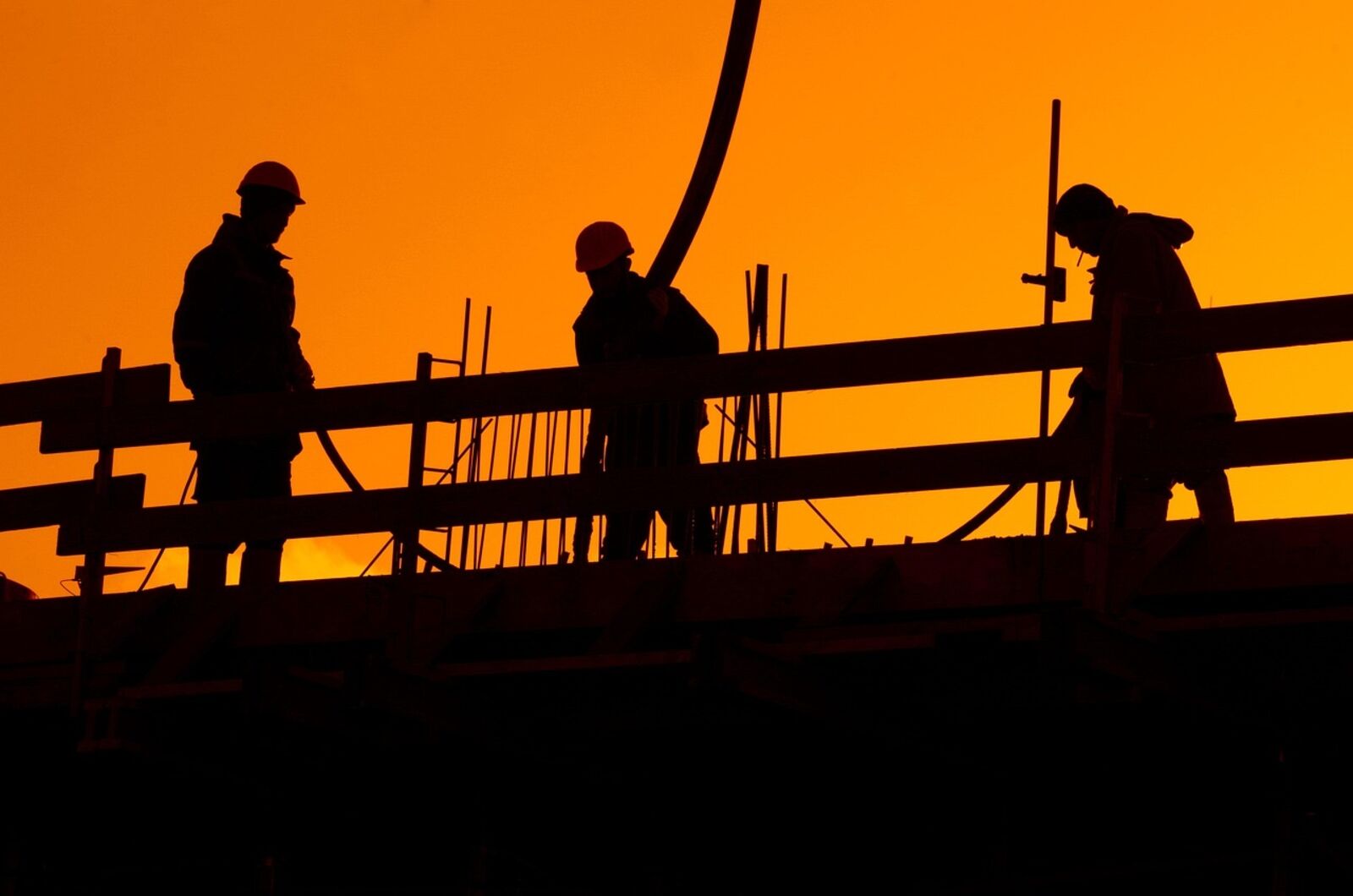 GroundStrike crew on site at sunset